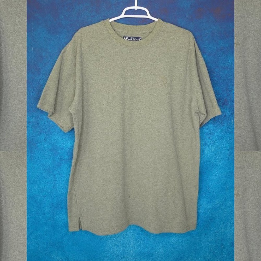 Big Dogs Waffle Knit Gray Tee Size Large